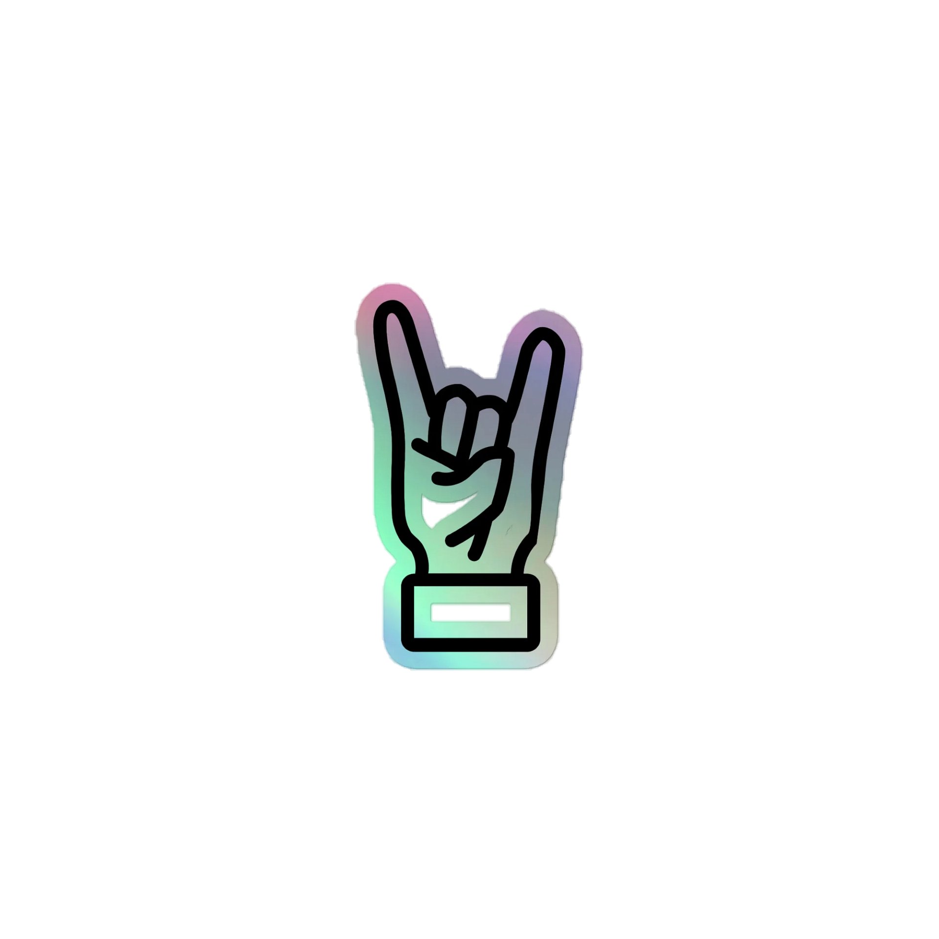 Devil Horns \m/ Holographic Sticker product image (1)