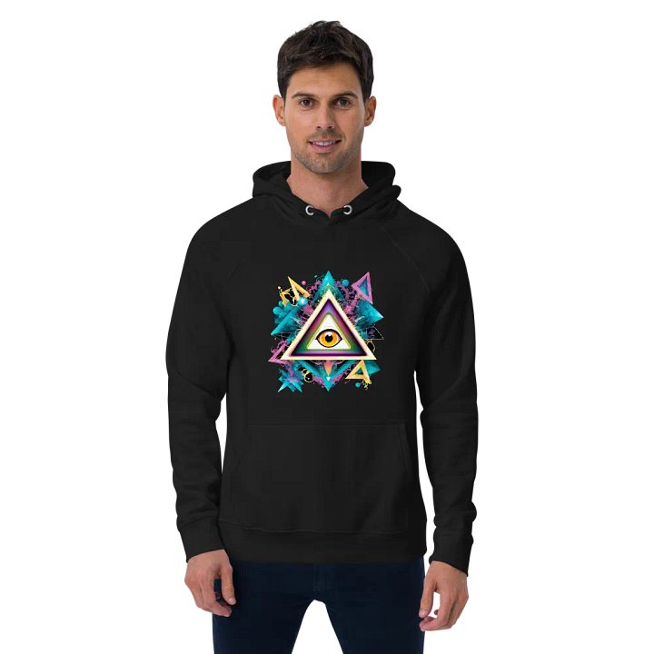 [All Seeing Eye] Unisex Eco Raglan Hoodie product image (6)