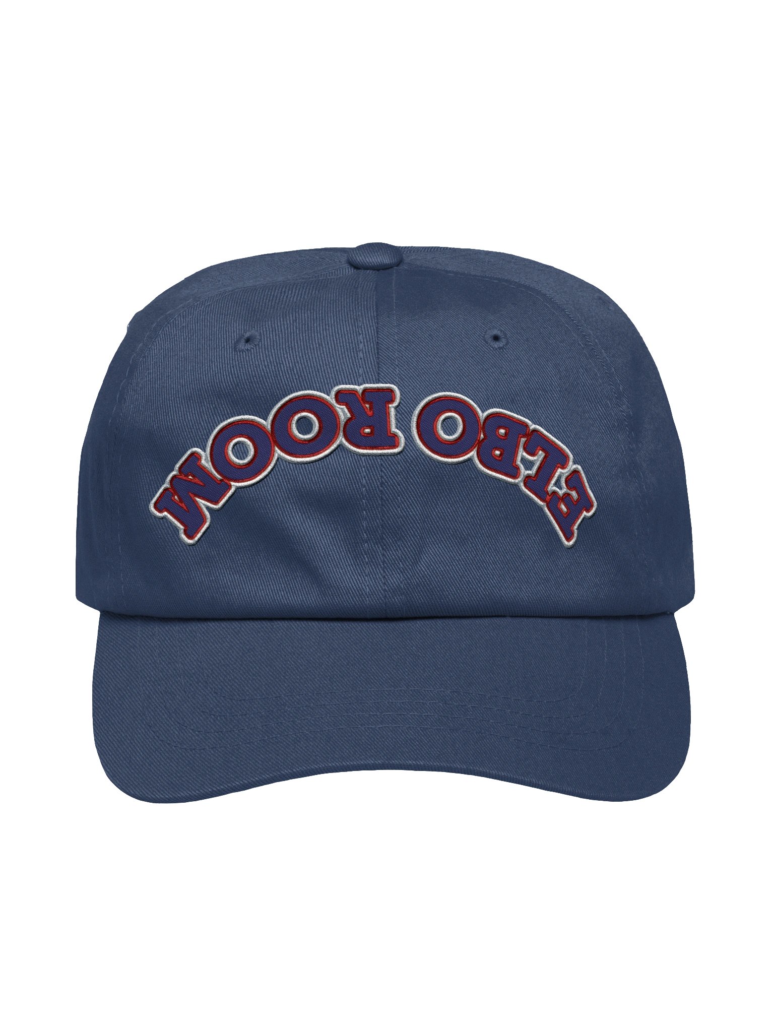 Elbo Room Upside Down Arch Logo Embroidered Dad Hat | Navy Blue product image (4)