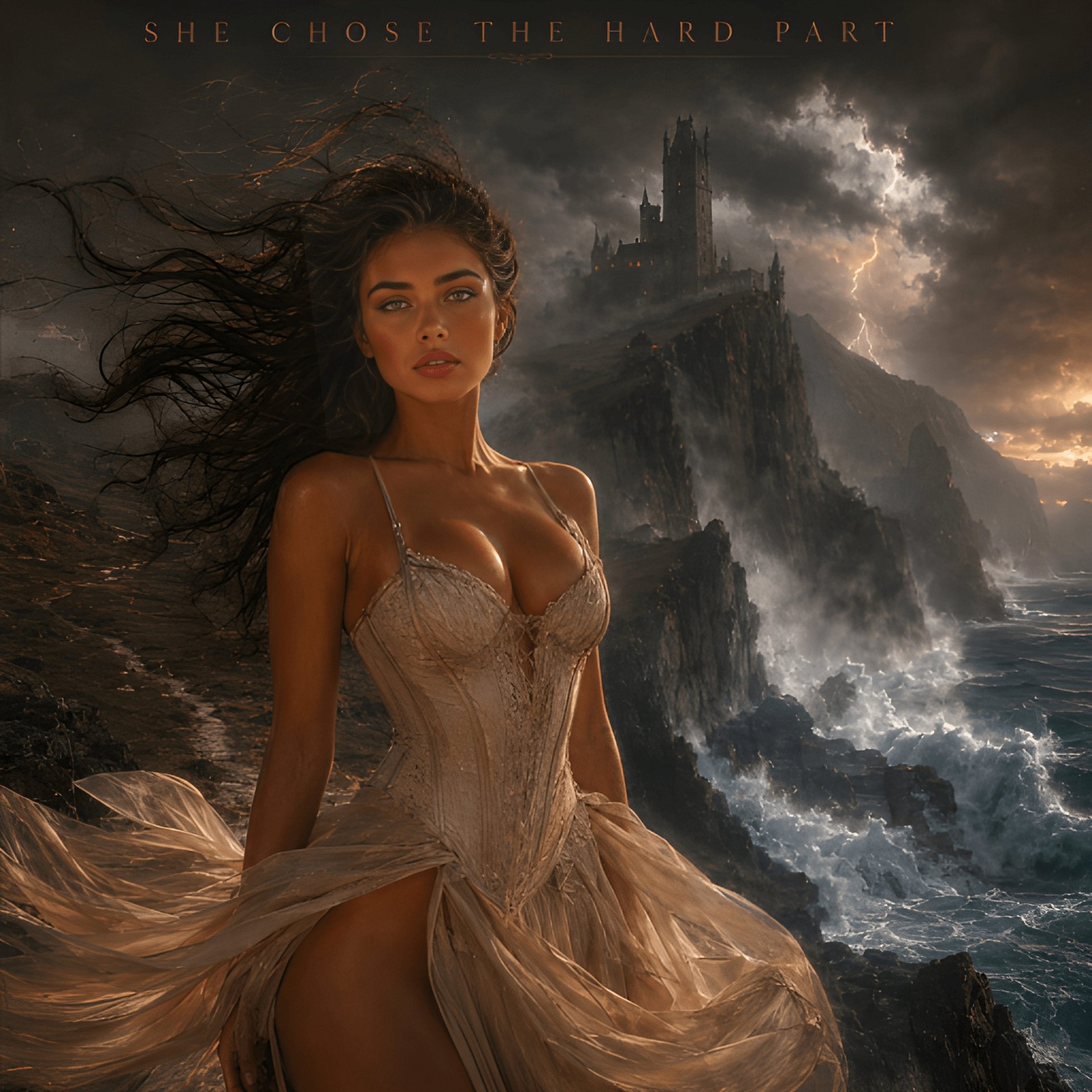 She Chose The Hard Part | Dark Fantasy Gift For Her Mug Tee Poster Digital product image (2)