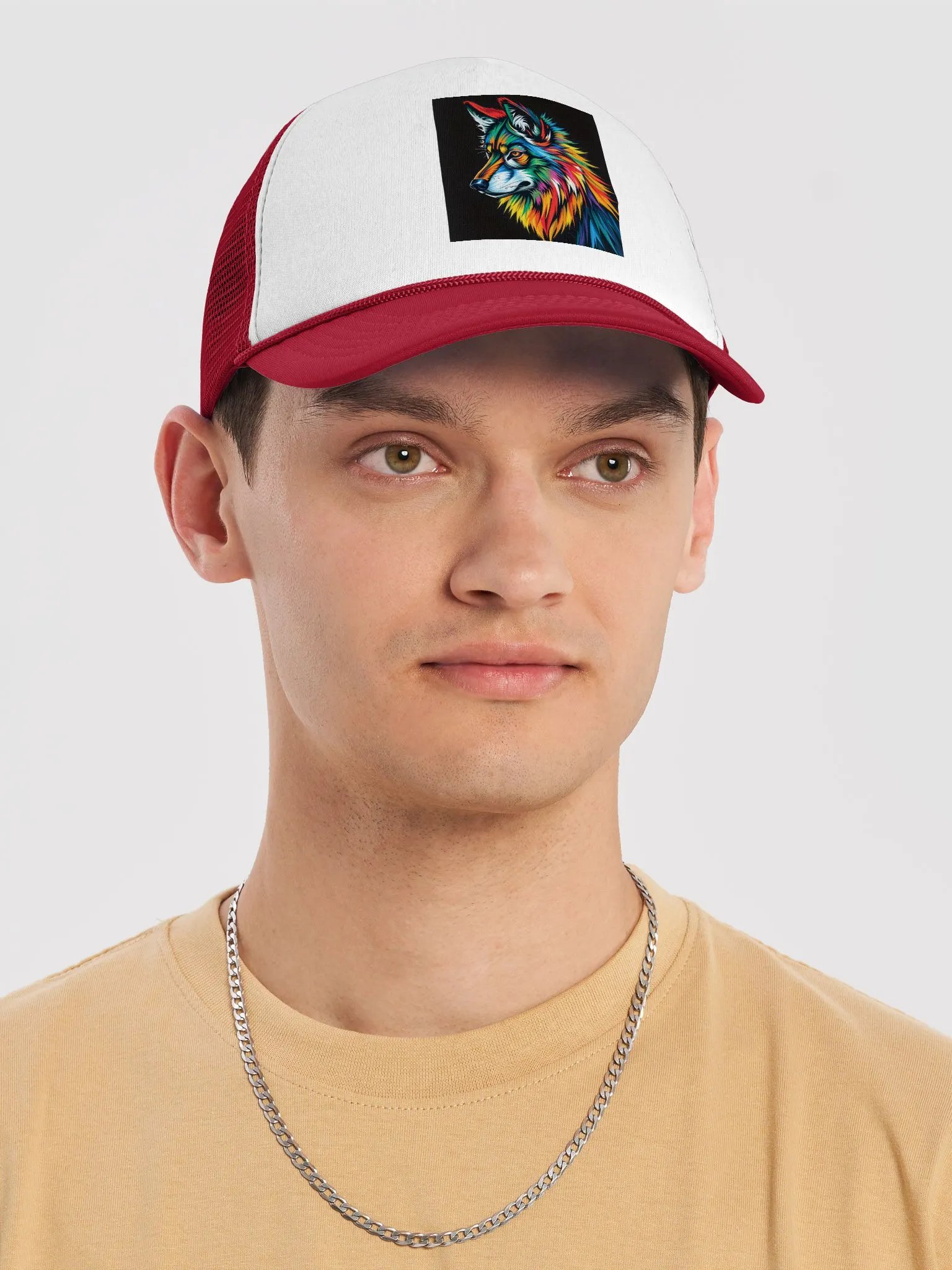 Vibrant Wolf Foam Trucker Hat product image (5)