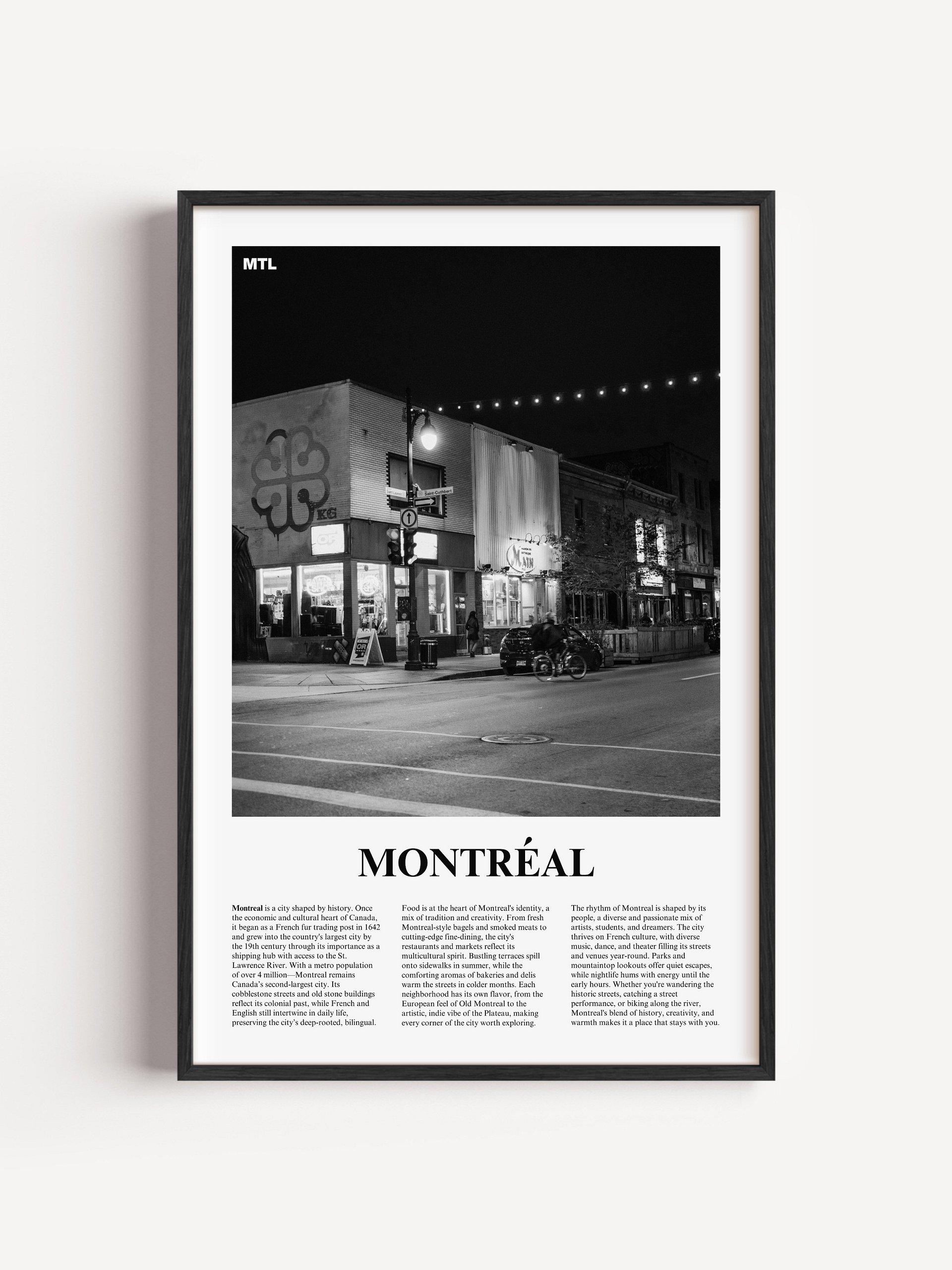 Montreal 02 Newspaper Poster | Framed product image (1)