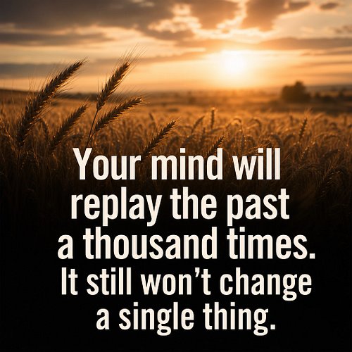 Your mind will replay the past a thousand times. It still won't change a single thing.
