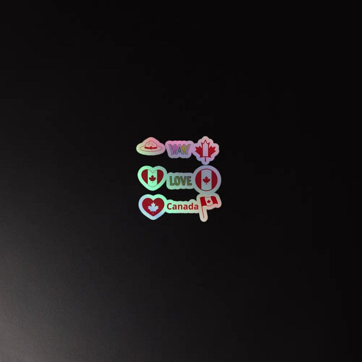 Canadian Pride Holographic Sticker Sheet product image (4)