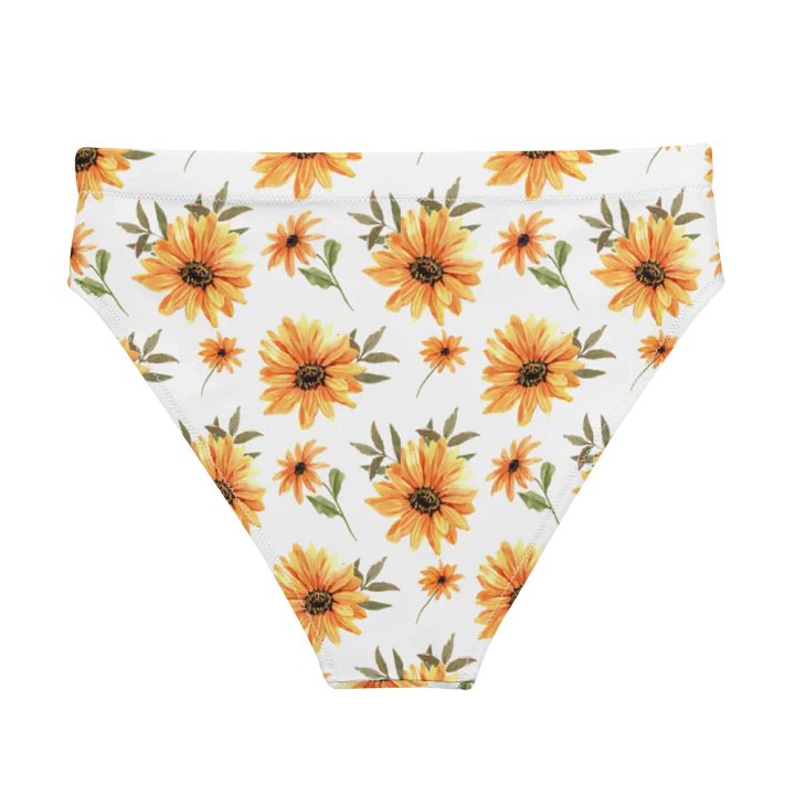 Watercolour Floral Pattern High Waisted Bikini Bottom - V1 product image (2)