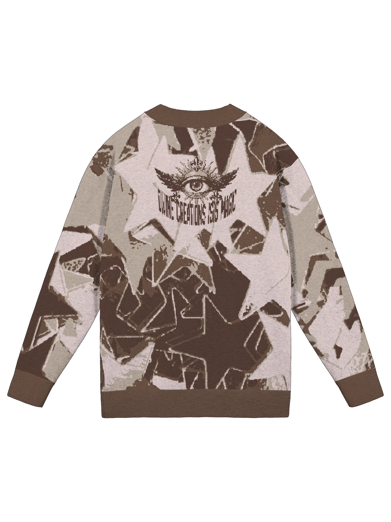Star Pattern Technical Cardigan Mockup product image (8)