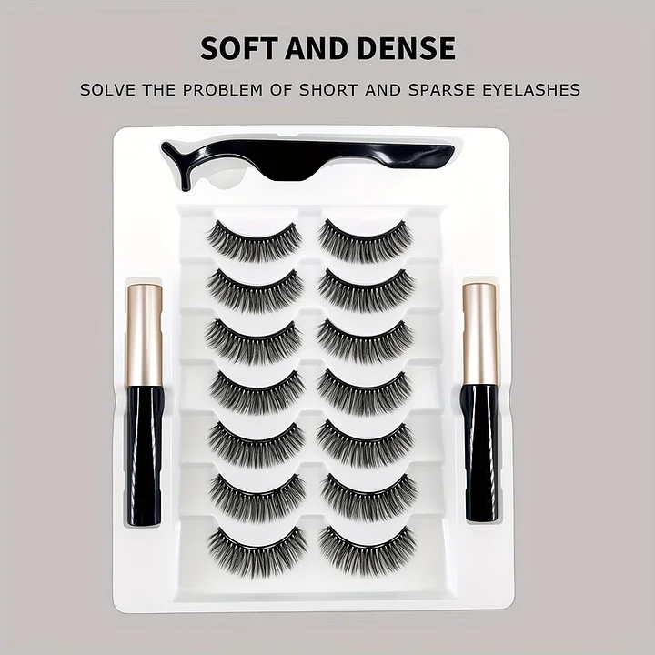 5-Pair Magnetic Eyelashes Set With Magnetic Eyeliner product image (2)
