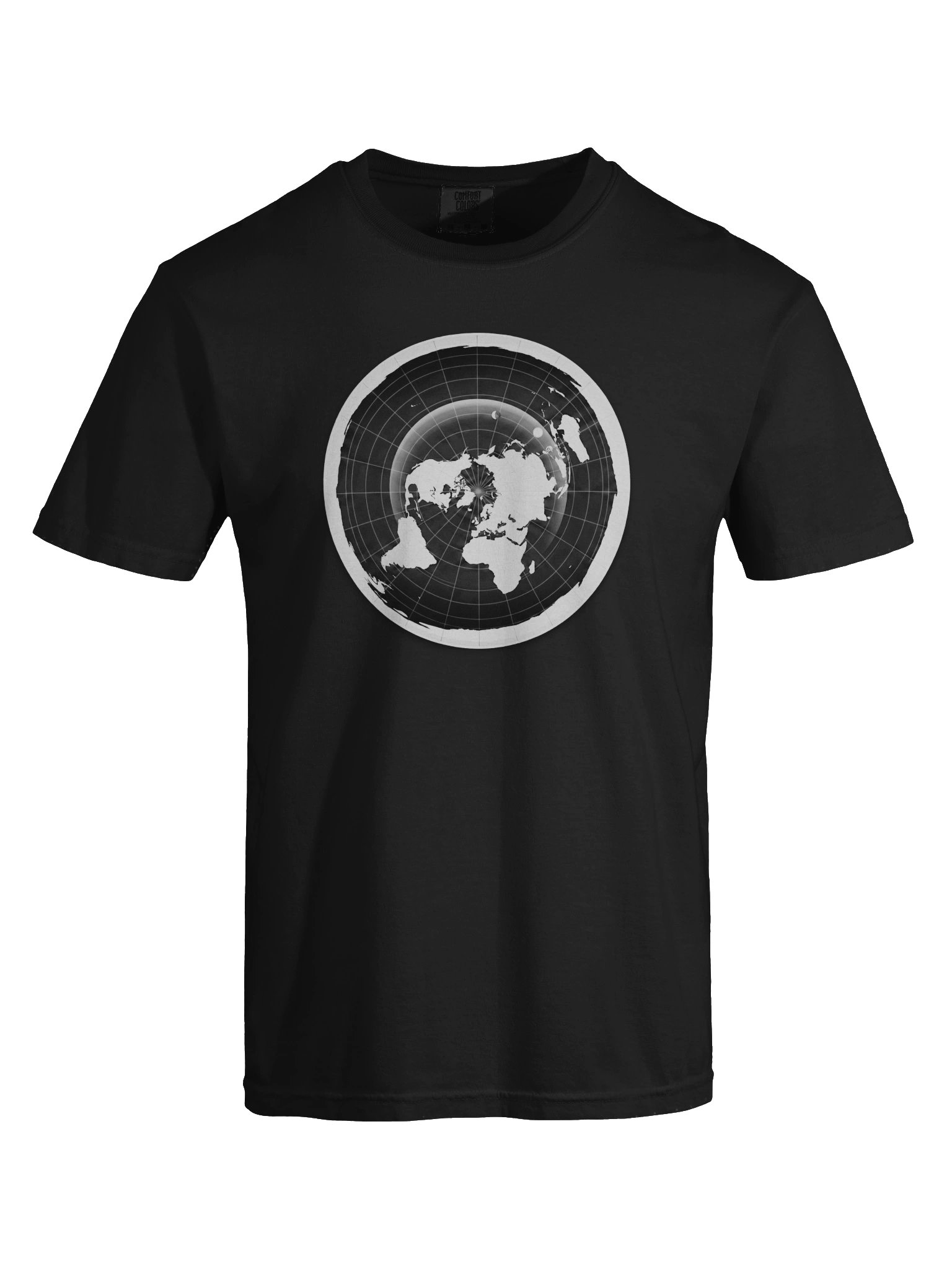 Flat Earth Map in black product image (55)
