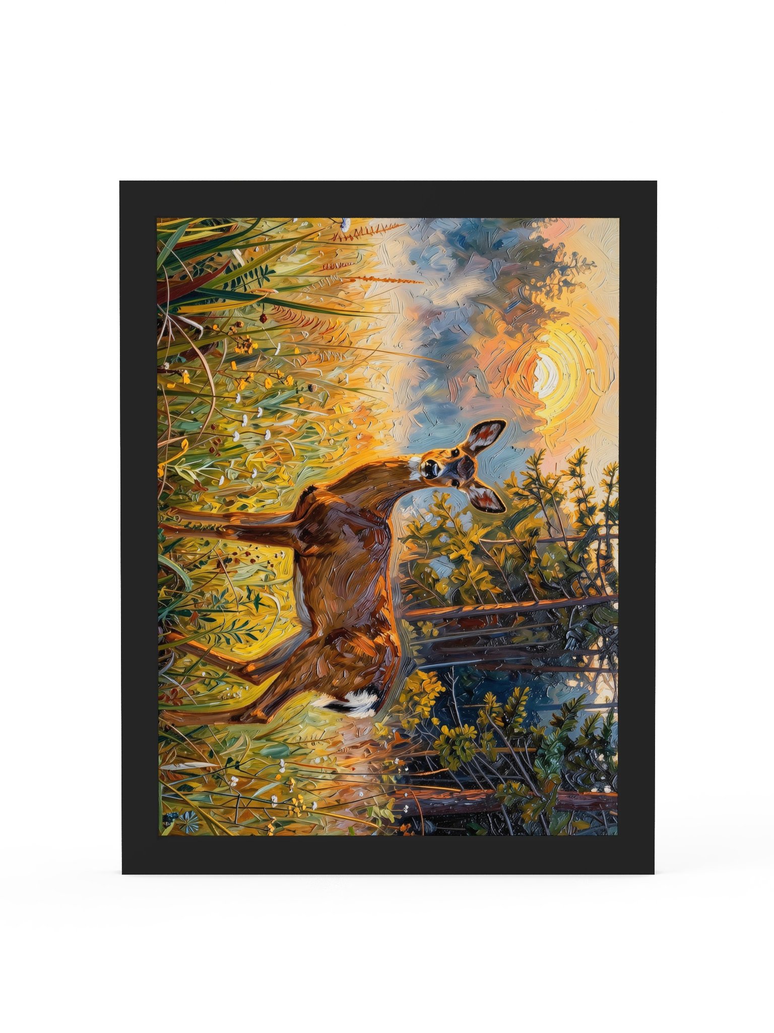 Deer in the Morning Mist Framed Print product image (4)