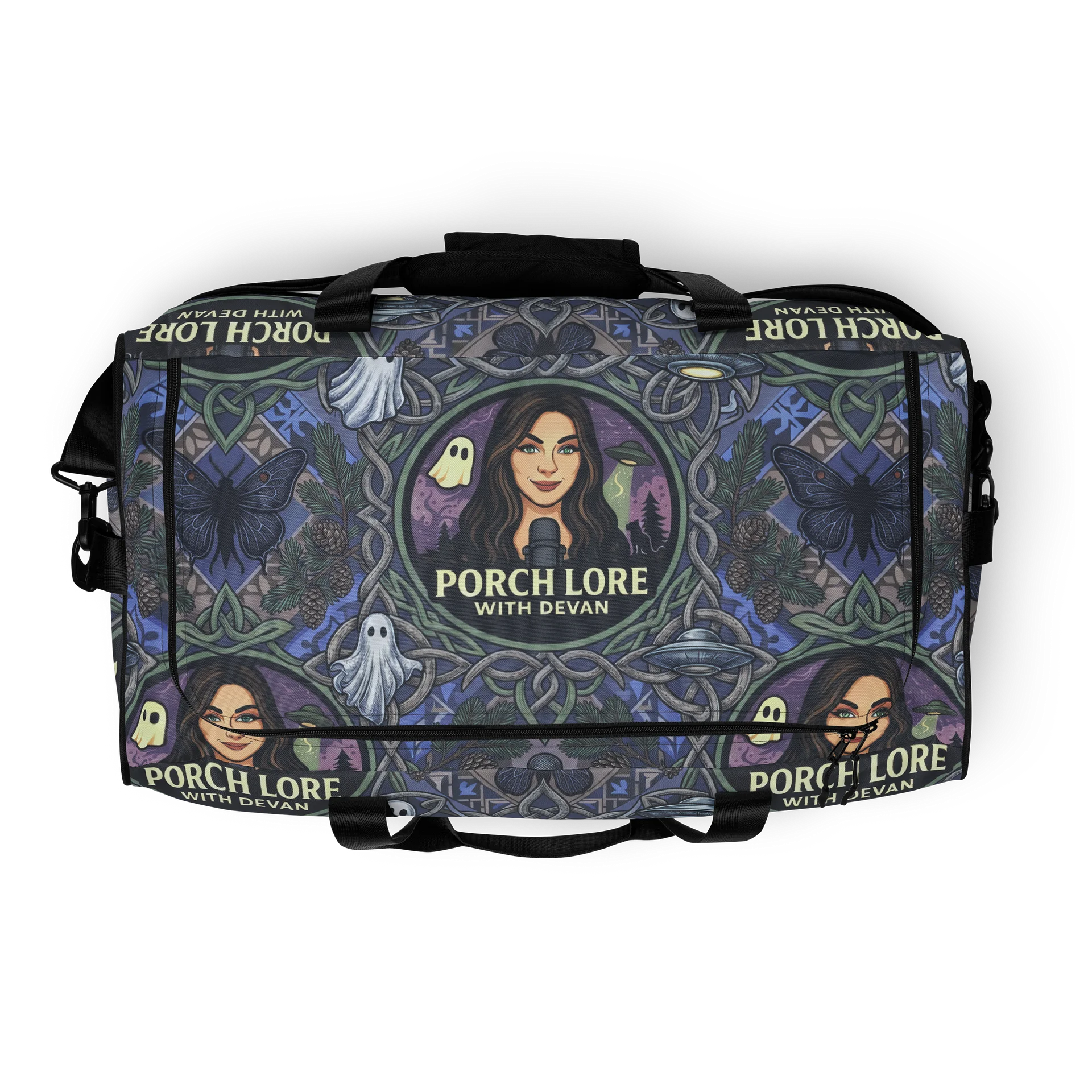 PORCH LORE DEVAN PERIWINKLE MOTH DUFFLE BAG product image (9)