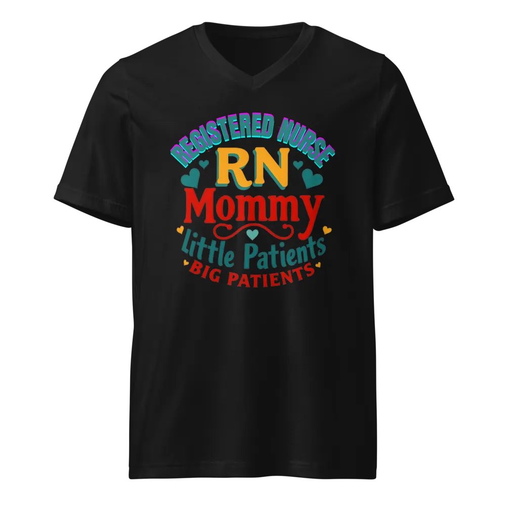 RN Mommy Little Patients Big Patients V-Neck Tee product image (1)