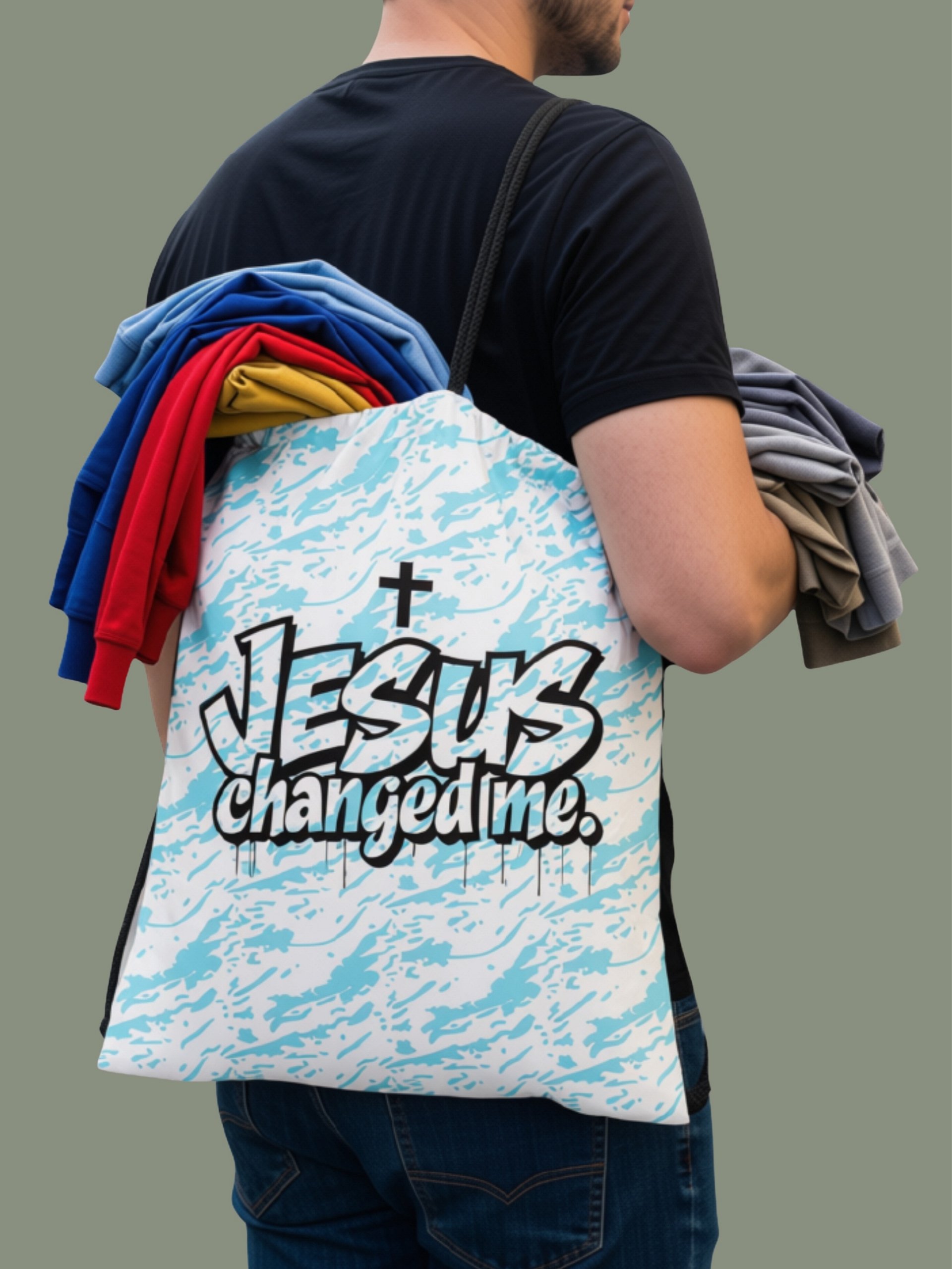 Jesus Changed Me Drawstring Bag product image (1)
