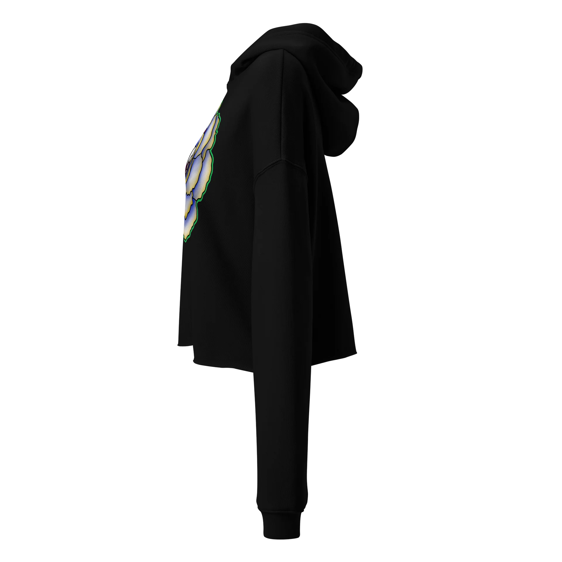 Snarling Floral Crop Hoodie product image (2)