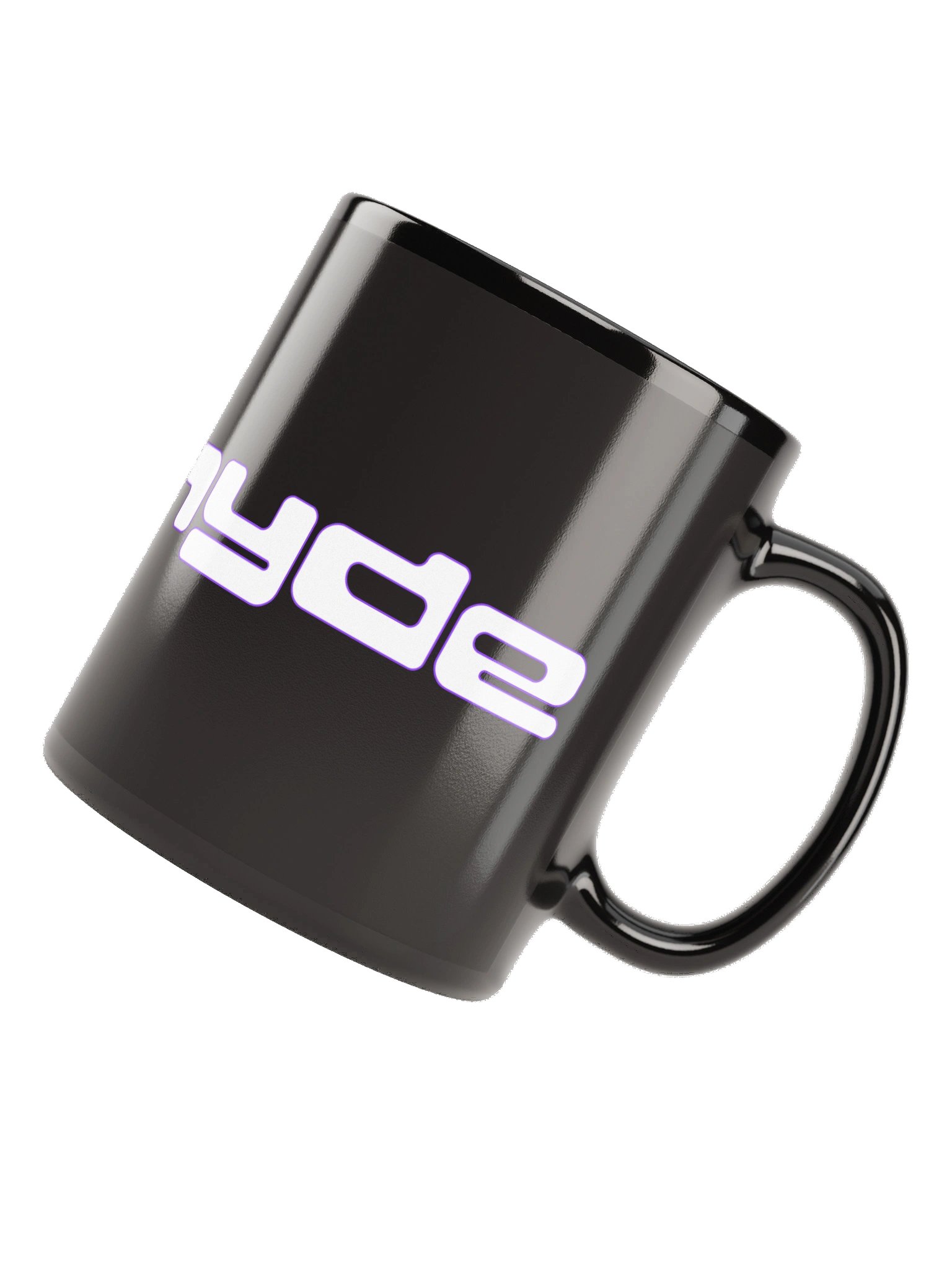 LH bubble text Black Glossy Mug product image (2)