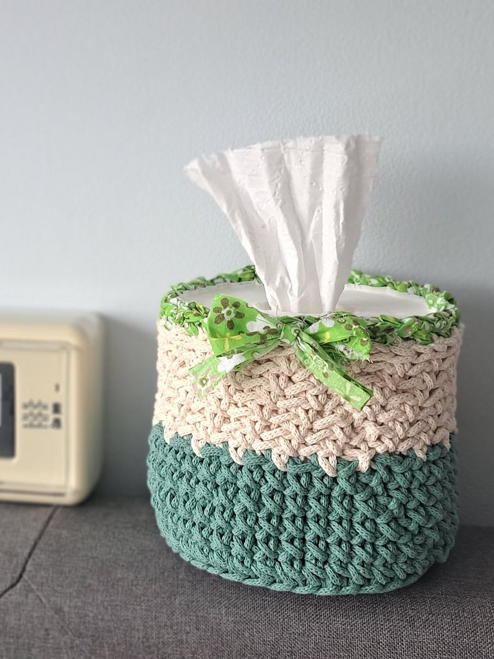 鉤針編織 PDF 圖解 — Aldi Macrame Yarn 紙巾套 Crochet Pattern in PDF - Tissue Holder with Aldi's Macrame Yarn product image (2)