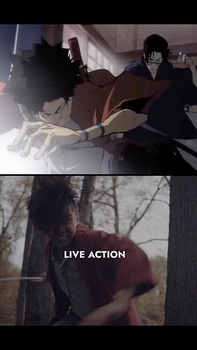 Mugen’s Arabian wall flip (live action) — watch the full fight between him and Afro Samurai on YouTube!

Performers: @definit...