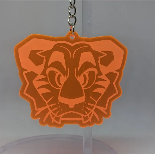 Tiger Laser etched Keychain product image (1)
