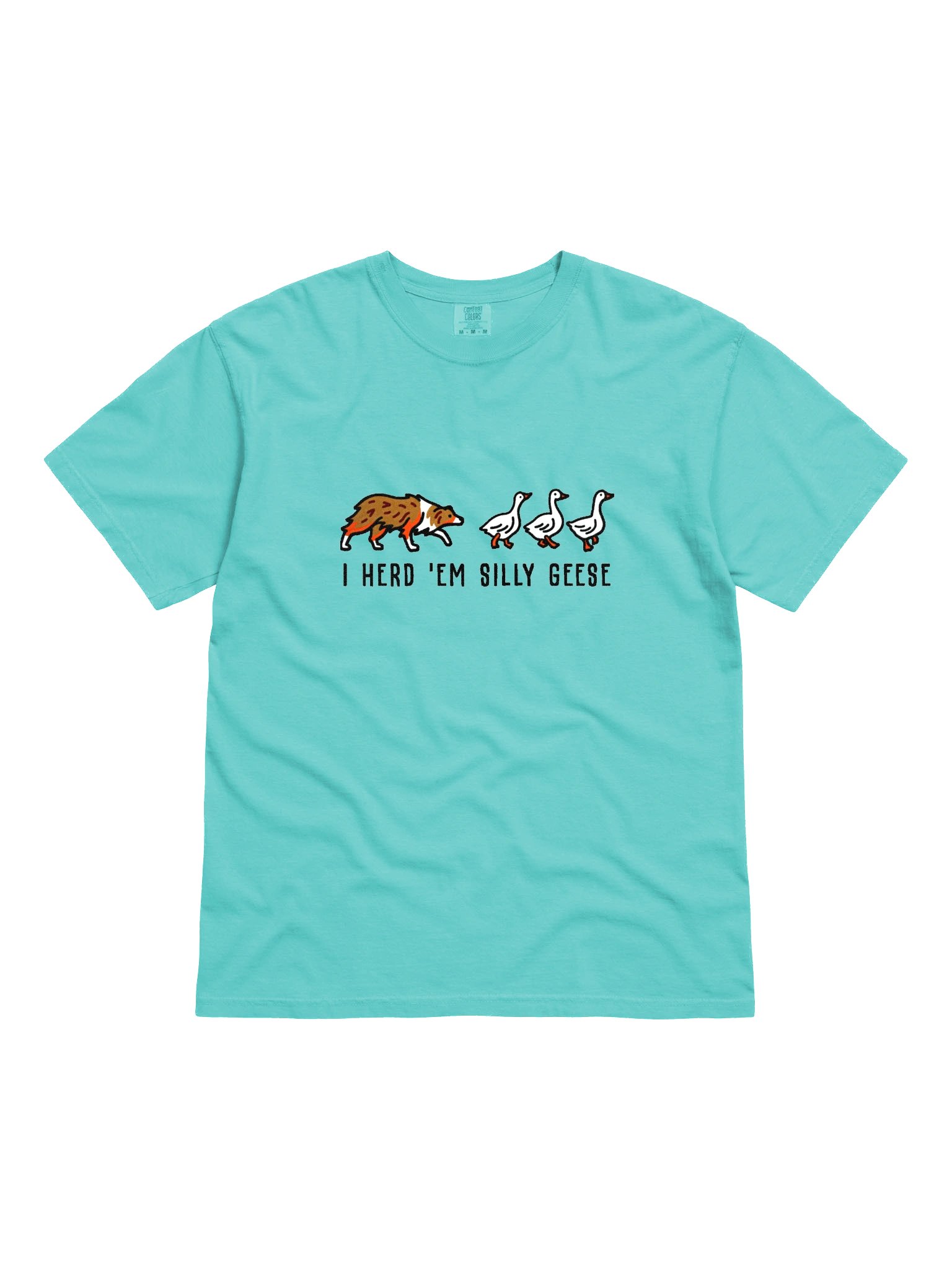 I Herd 'Em Silly Geese T-Shirt(Embroidered) of an Australian Shepherd(Red Merle) product image (4)