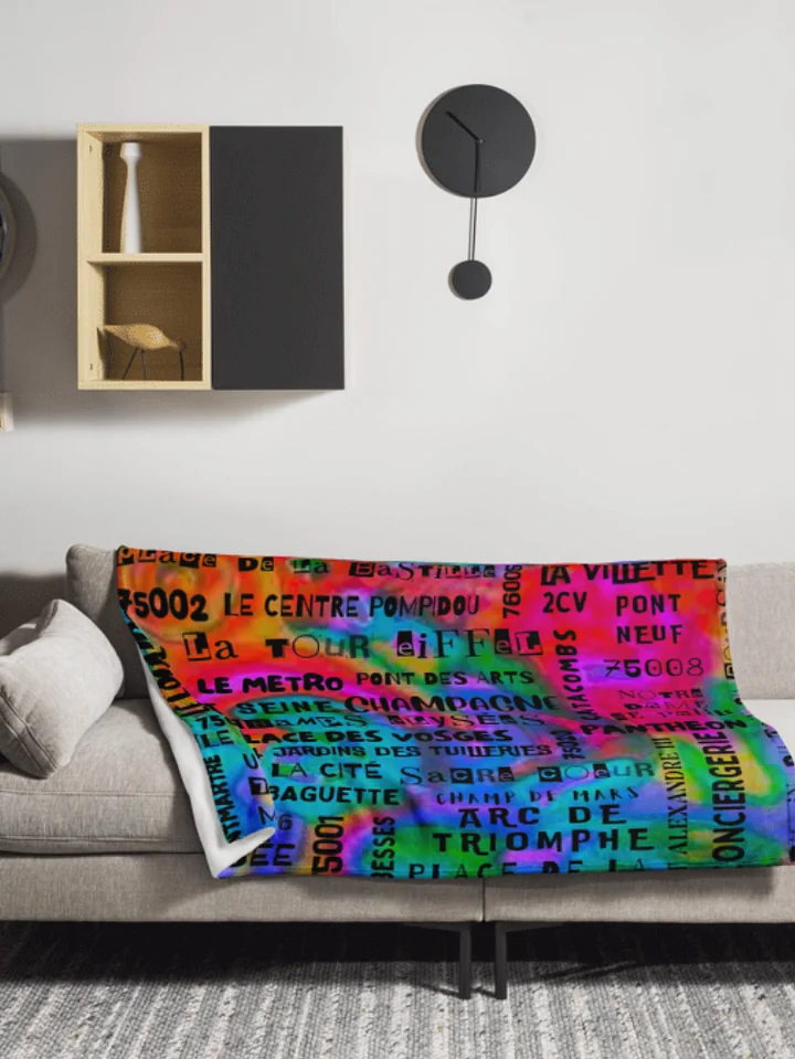 PARIS WORDS - BLANKET - 2 SIZES product image (2)