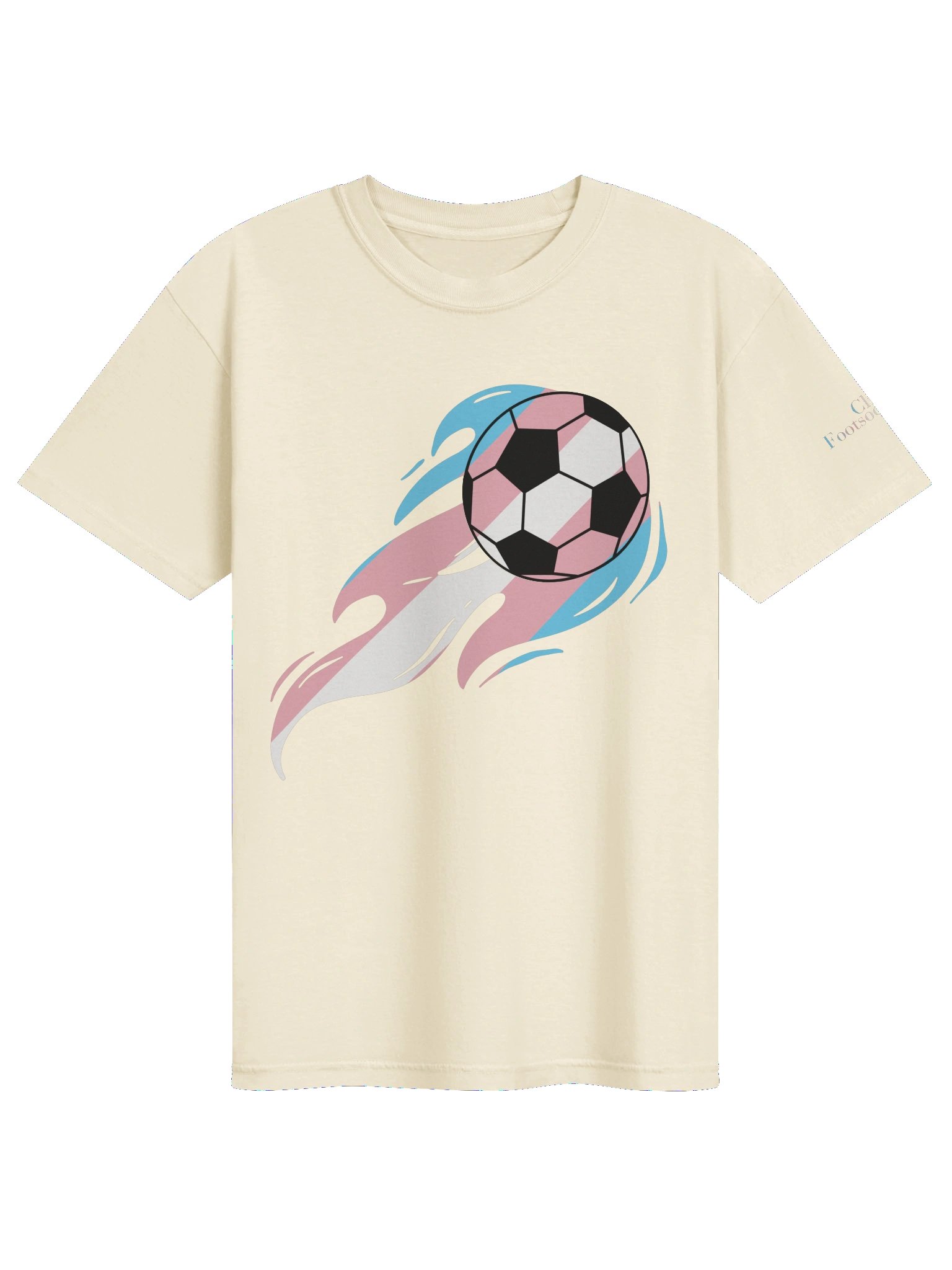 Trans Pride Flaming Soccer Ball Comfort Tee product image (1)