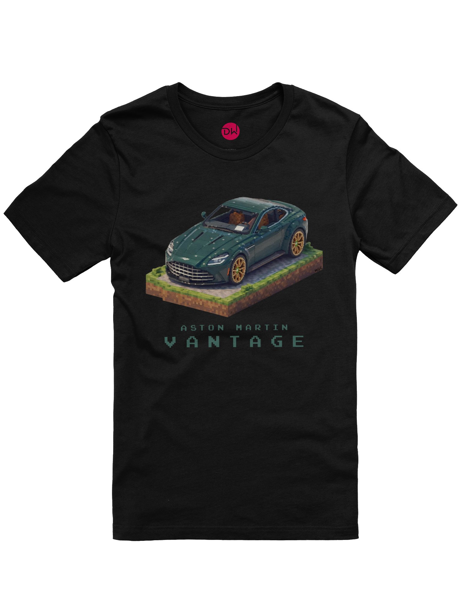 Green Aston Martin Vantage Shirt (Pixel, Retro, Minecraft) product image (2)