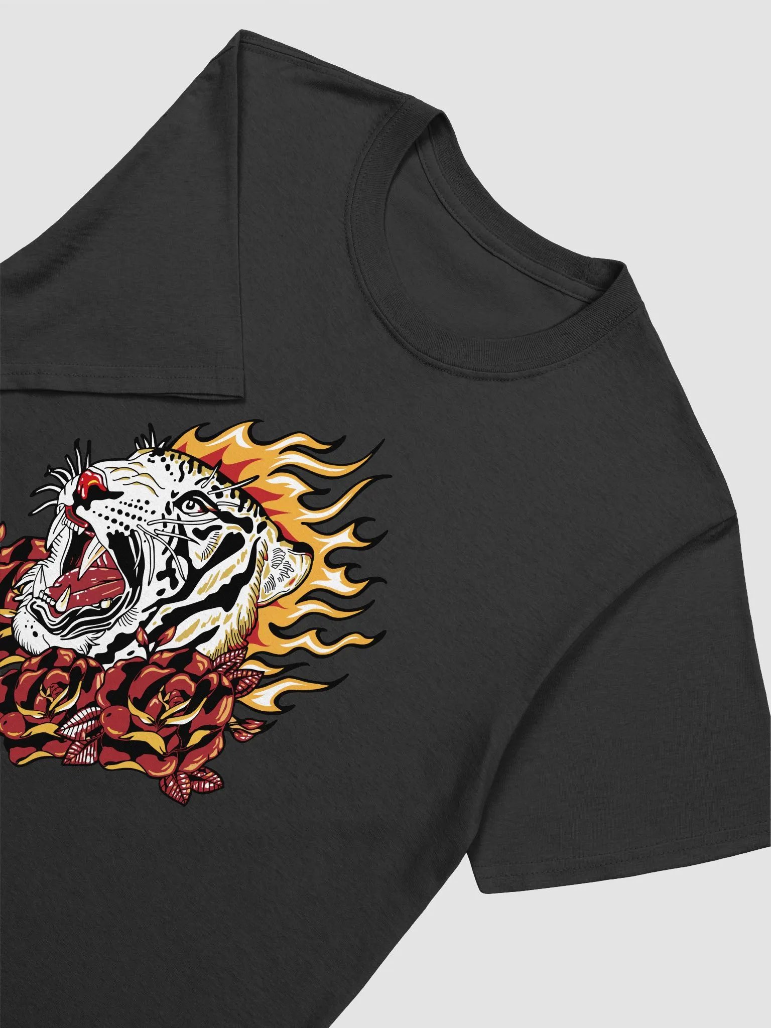 Fierce Tiger Flames Unisex Tee product image (8)
