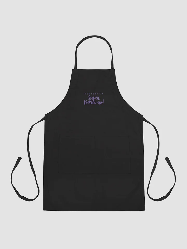 Super Delicious Embroidered Cooking Apron (Lavender) product image (2)