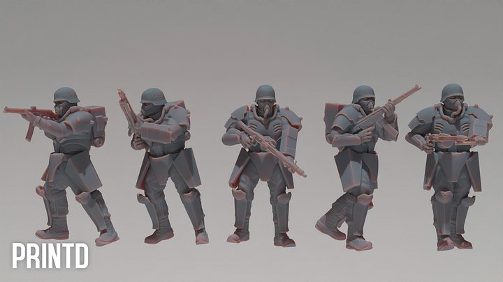French Military Panzercop Team - Modern Warfare Wargame Hobby Resin Scale Models product image (2)