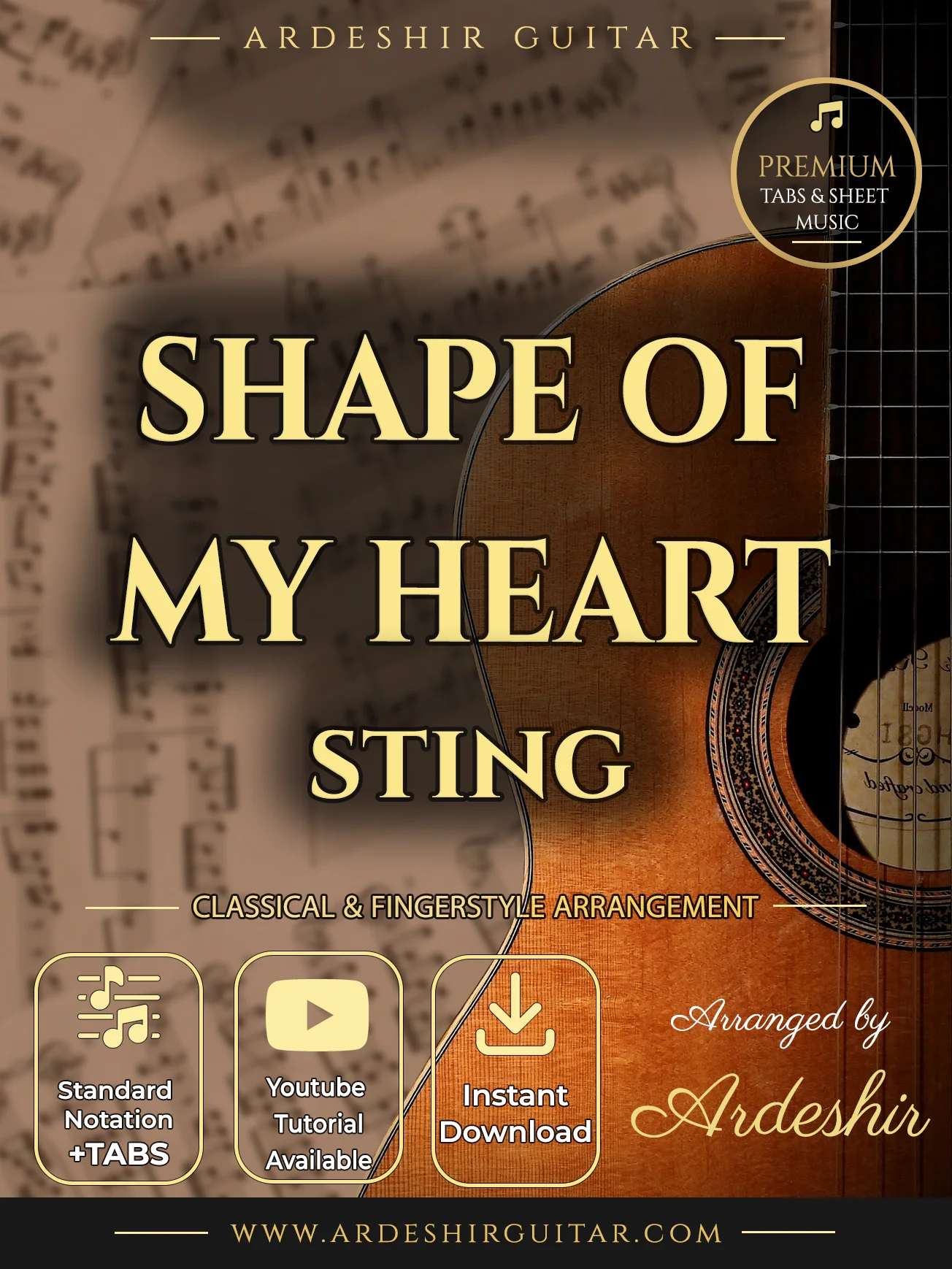 Shape of My Heart by Sting – Guitar Arrangement product image (1)