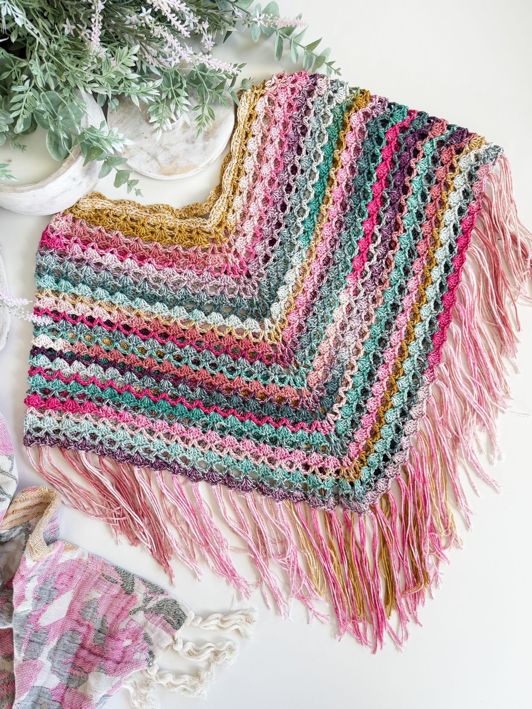 Sienna Shell Stitch Poncho Crochet Pattern product image (7)