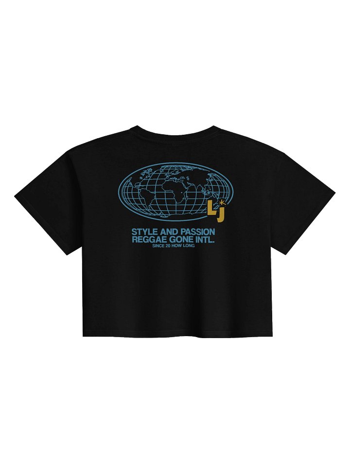 "Reggae Gone INTL" Women's Premuim Crop Top in Black product image (2)