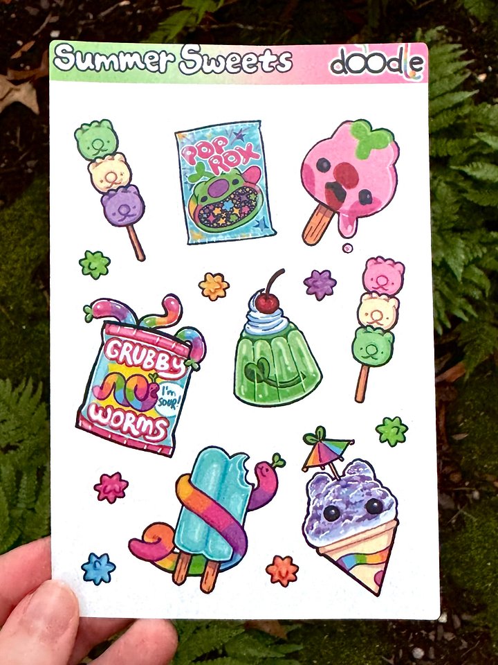 July 24' SUMMER SWEETS Sticker Sheet product image (1)