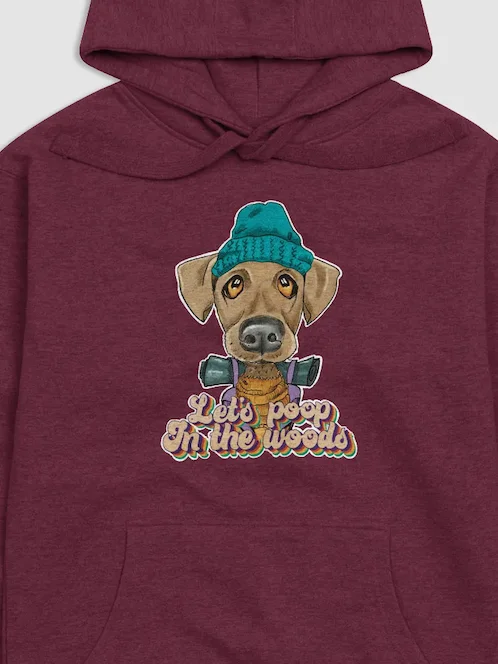 Camping Dog - Let's poop in the Woods All Colors Large Print product image (2)