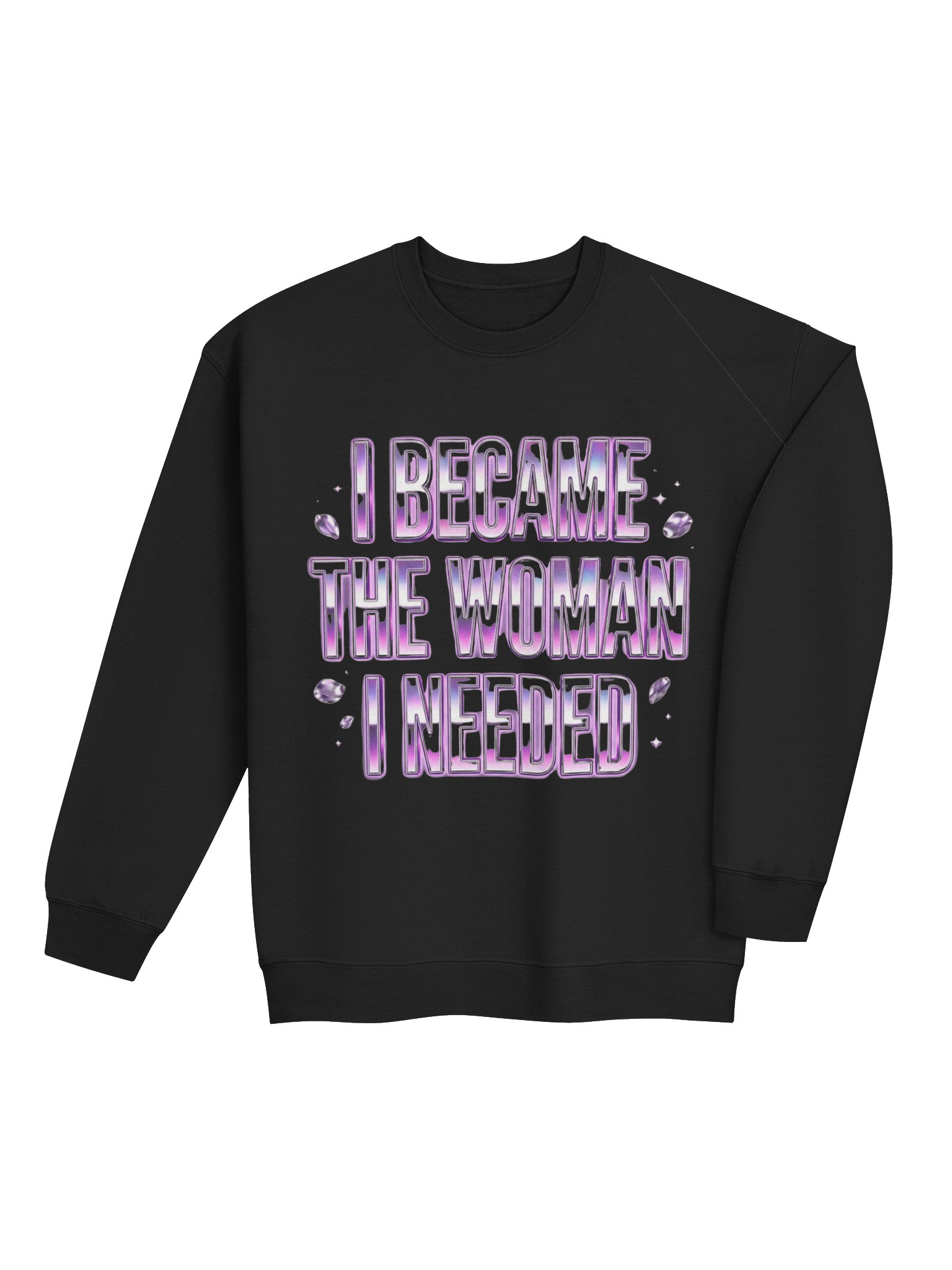 I Became The Woman I Needed – Chrome Statement Crewneck Sweatshirt product image (5)