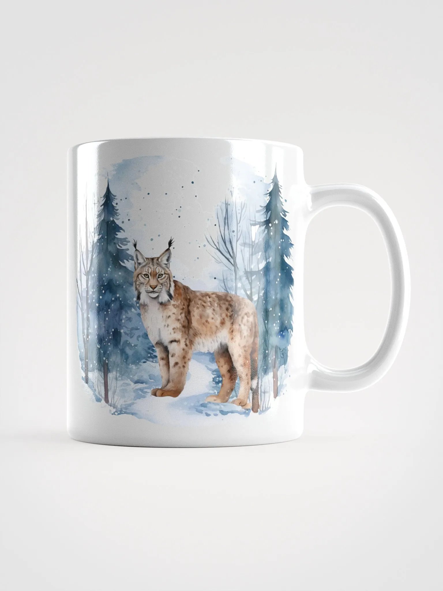 Lynx Snowfall In The Forest Mug product image (1)