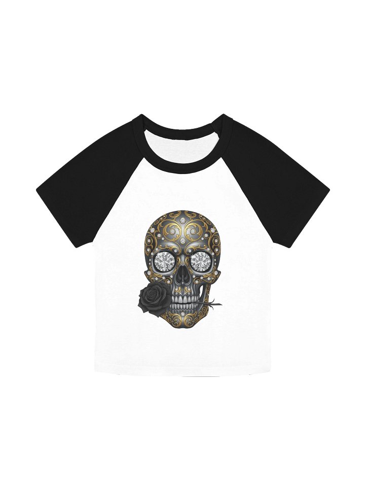Gilded Skull Black Rose Raglan Tee product image (1)
