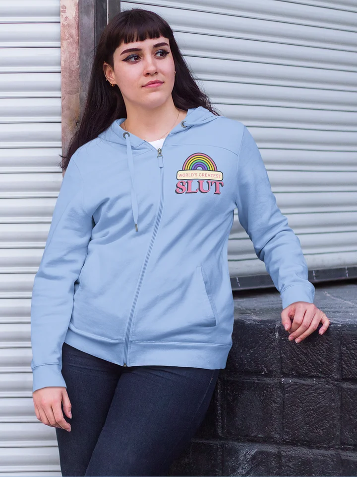 (2 sided) World's Greatest Slut zip hoodie product image (1)
