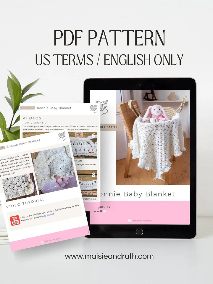 Bonnie Baby Blanket Crochet Pattern product image (2)