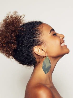 Camoflauge Leather Earrings product image (1)