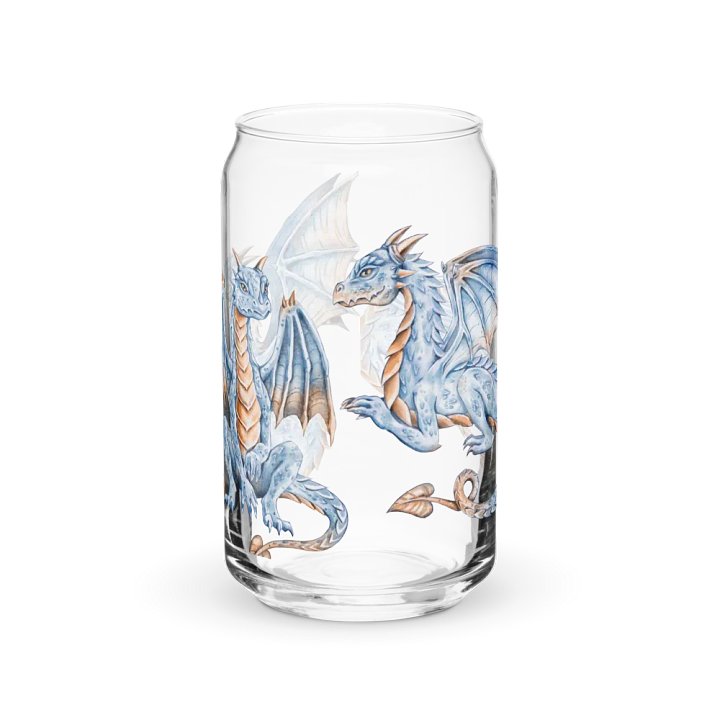 Frosty Blue Dragon Glass Can Sipper product image (2)