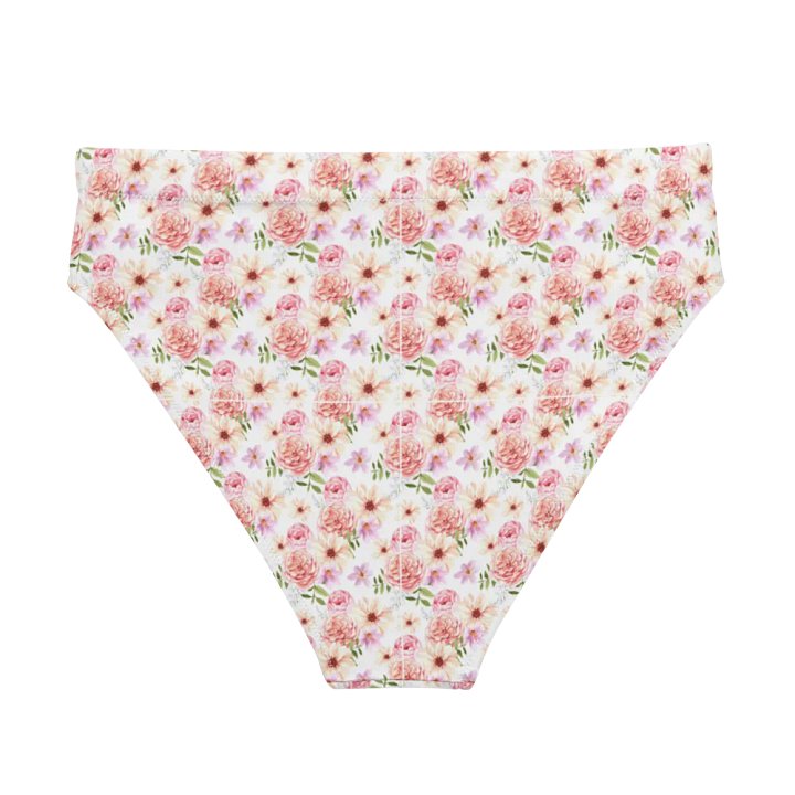 Watercolour Floral Pattern High Waisted Bikini Bottom - V7 product image (2)