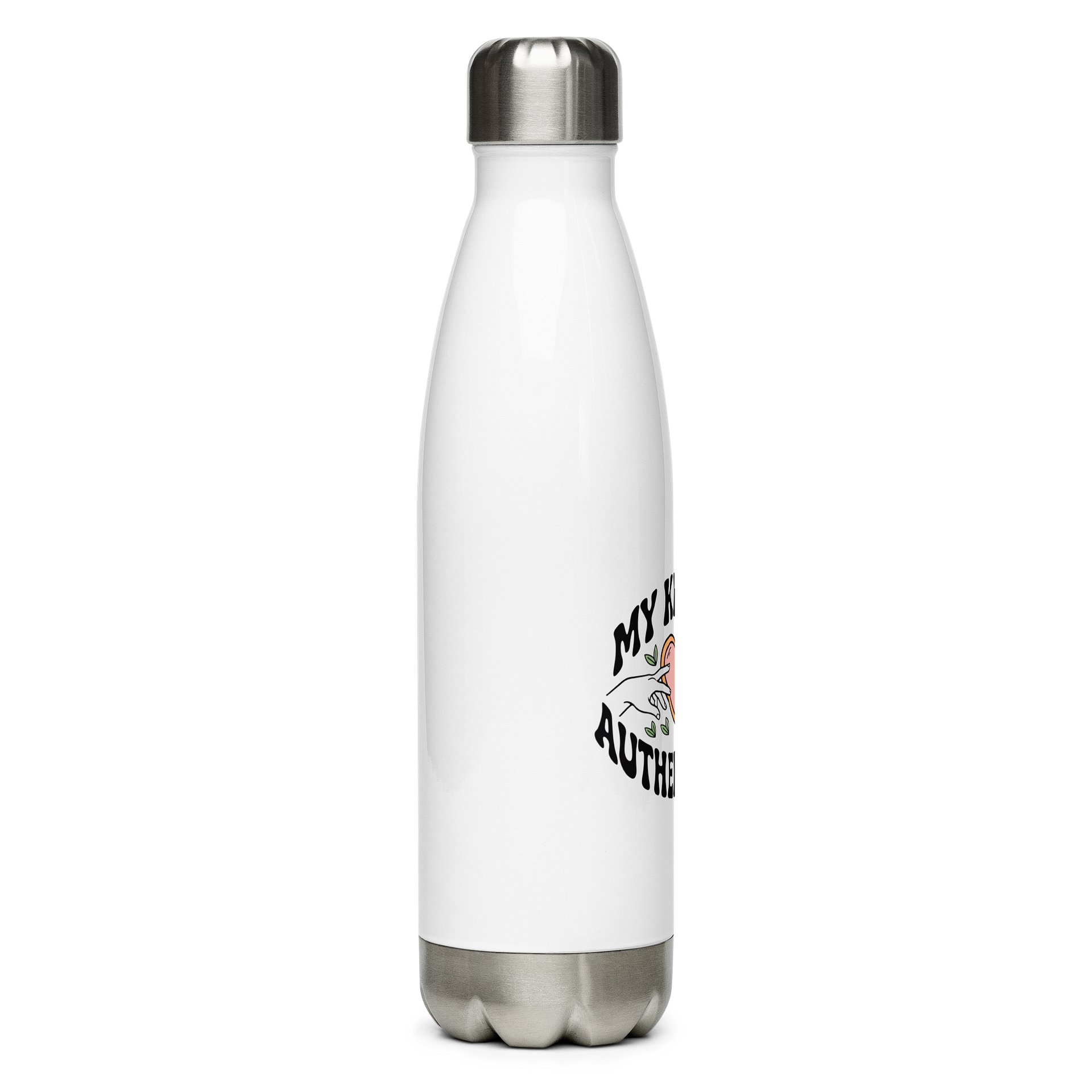 “My Kink Is Authenticity” White Stainless Steel Water Bottle product image (2)