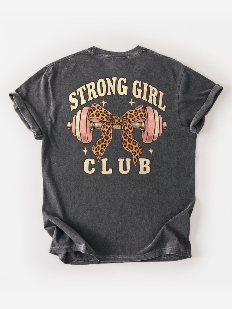 Strong Girl Club Bow Oversized Gym Tee | Pump Cover product image (1)