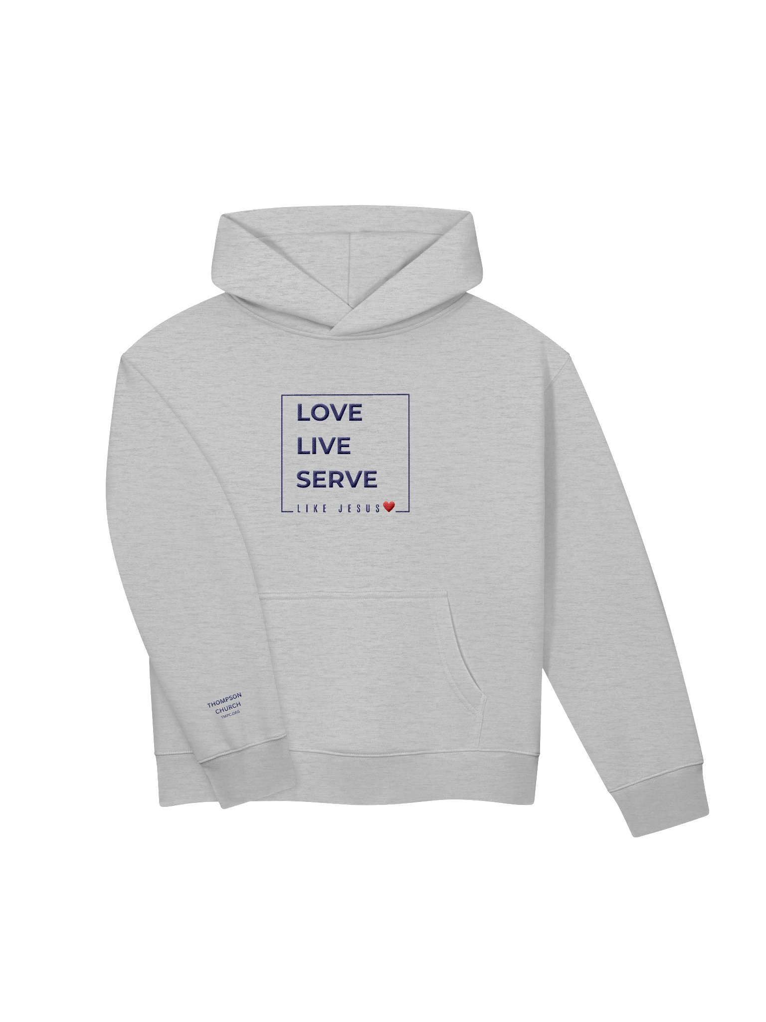 Embroidered Love.Live.Serve Like Jesus Relaxed Hoodie product image (3)