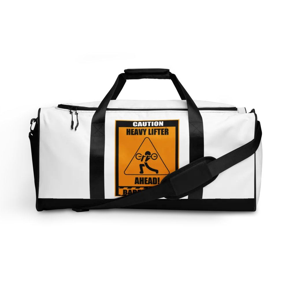 Caution Heavy Lifter Ahead-Barbell Zone Duffle Bag product image (1)