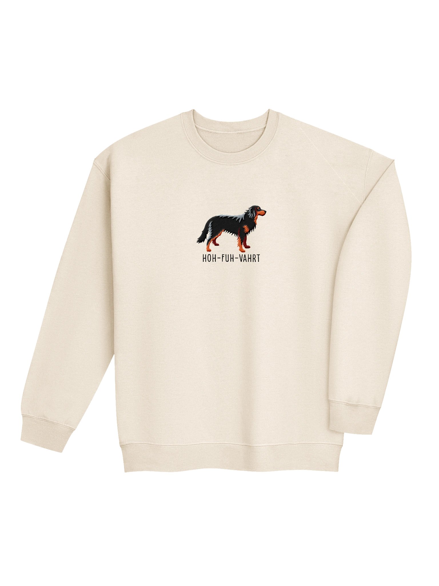Hoh-Fuh-Vahrt Sweatshirt (Embroidered) of a Hovawart(Black & Tan) product image (7)