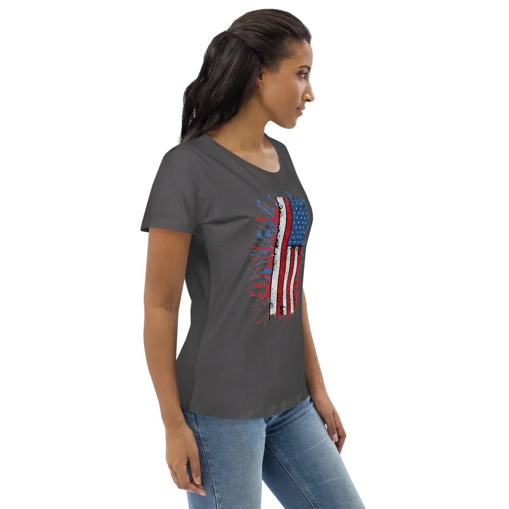 Womens Stars & Stripes Splatter Tee product image (6)