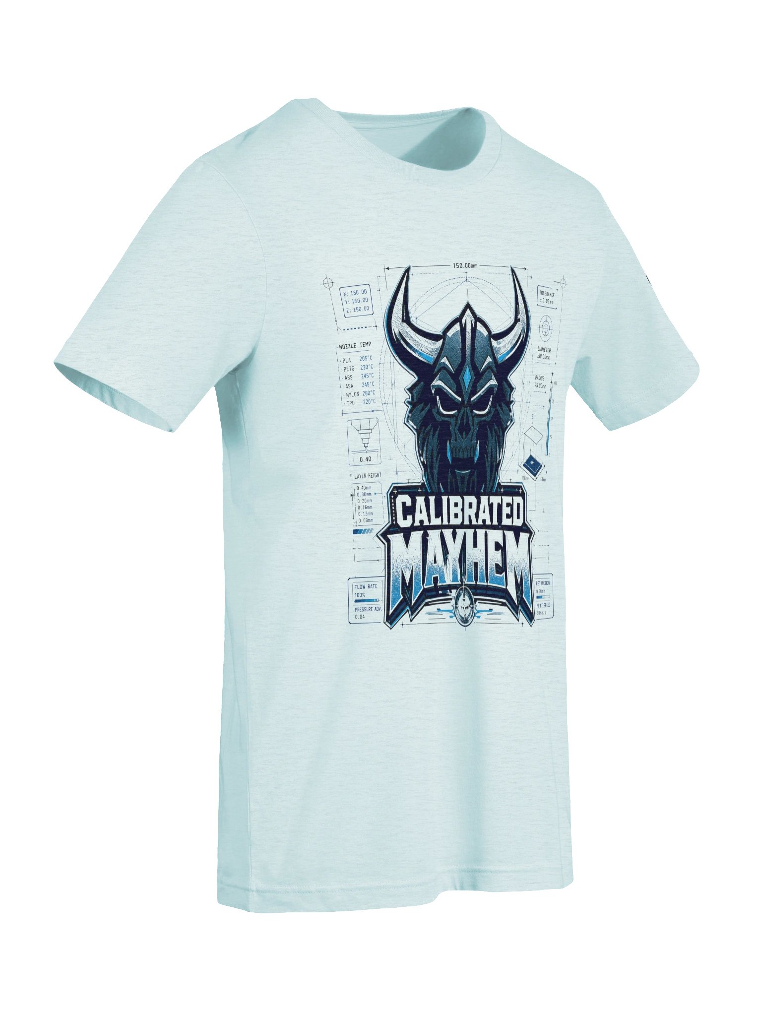 Calibrated Mayhem - Horned Skull Blueprint Tee product image (105)