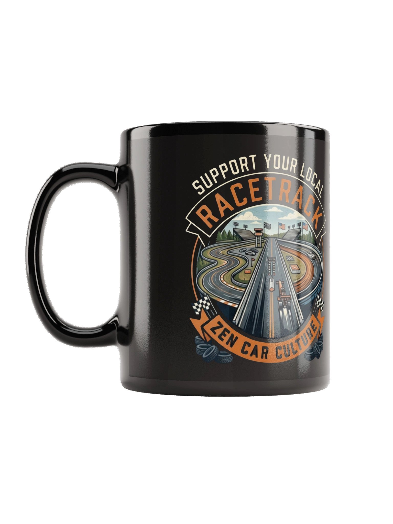 THE HEART OF RACING – SUPPORT YOUR LOCAL RACETRACK MUG product image (2)
