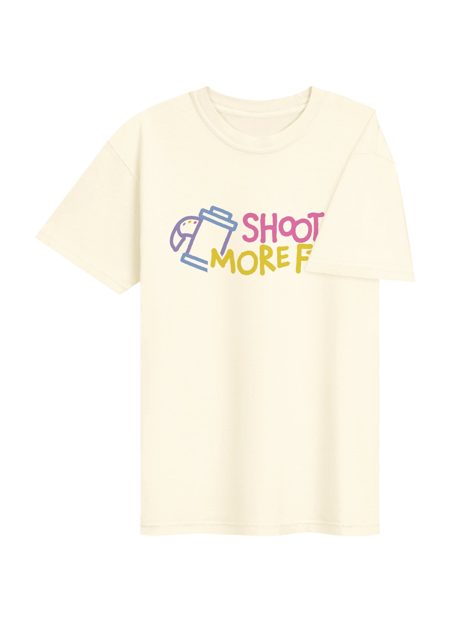 Shoot More Film Colored Logo Heavyweight Tee - Cream product image (4)